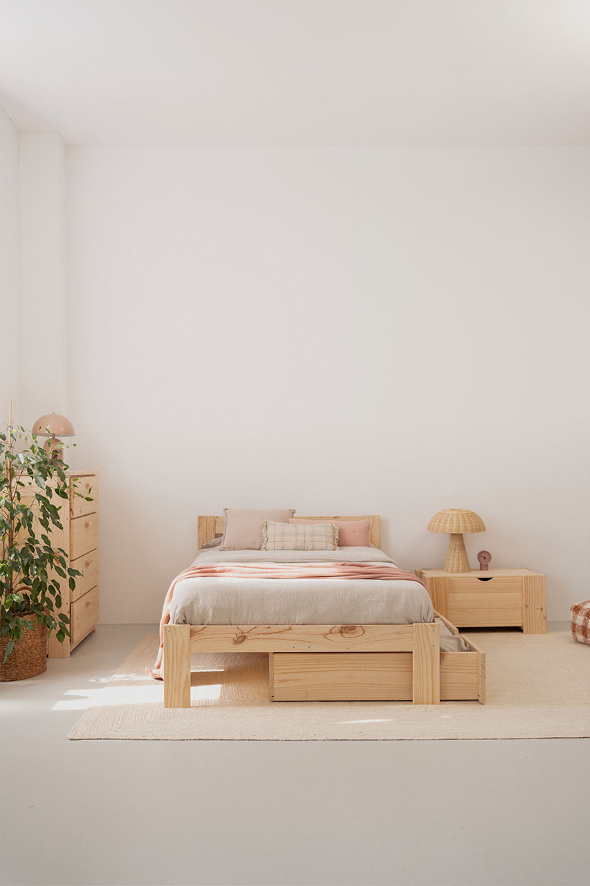 Imagen de ambiente 4 para:Cajones individuales para cama de madera de pino 